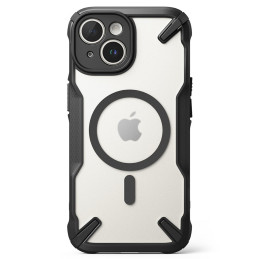 „Ringke Fusion X MagSafe“ dėklas, skirtas „iPhone 15 Plus“ – matinės juodos spalvos