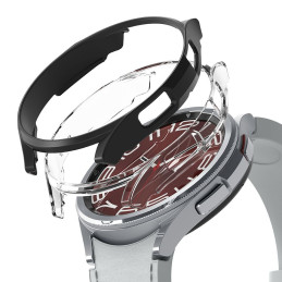 „Ringke Slim“ 2 dėklų rinkinys, skirtas „Samsung Galaxy Watch 6 Classic 43 mm“ – juodas ir skaidrus