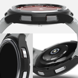 „Ringke Slim“ 2 dėklų rinkinys, skirtas „Samsung Galaxy Watch 6 Classic 43 mm“ – juodas ir skaidrus