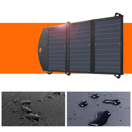 Choetech SC001 saulės sulankstomas įkroviklis 19W 2x USB-A - juodas