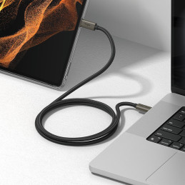 Ringke USB-C 3.2 Gen. PD240W laidas 100 cm - juodas