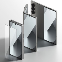 „Ringke“ grūdinto stiklo ekrano apsauga, skirta „Samsung Galaxy Z Fold 6“ - skaidrus