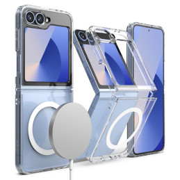 „Ringke Fusion MagSafe“ dėklas, skirtas „Samsung Galaxy Z Flip 6“ – skaidrus