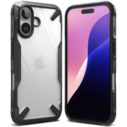 „Ringke Fusion X iPhone 16“ dėklas – juodas