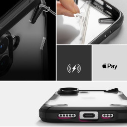 „Ringke Fusion X iPhone 16“ dėklas – juodas