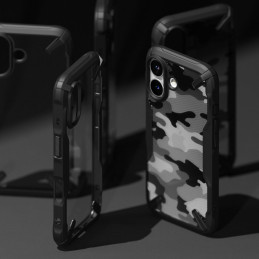 „Ringke Fusion X iPhone 16“ dėklas – juodas