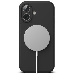 „Ringke“ silikoninis „MagSafe“ iPhone 16 dėklas – juodas