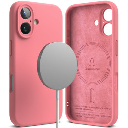 „Ringke“ silikoninis „MagSafe“ iPhone 16 dėklas – rožinis