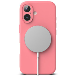 „Ringke“ silikoninis „MagSafe“ iPhone 16 dėklas – rožinis