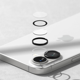 „Ringke“ kameros rėmelio apsauginių dėklų, skirtų „iPhone 16 / 16 Plus“, 2 vnt. pakuotė – juodas