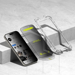 „Ringke Easy Slide“ privatumo stiklų, skirtų „iPhone 16 Pro“, 2 vnt. pakuotėje