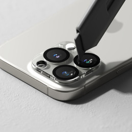 „Ringke“ grūdinto stiklo kameros apsauginiai stikliukai, 2 vnt. pakuotėje, skirti „iPhone 16 Pro / 16 Pro Max“