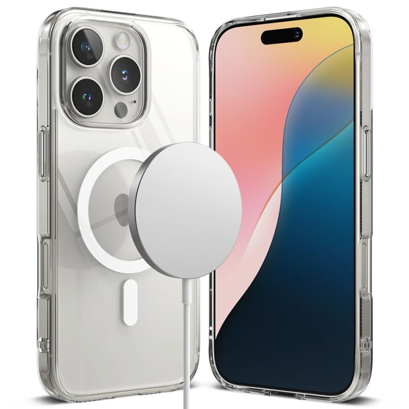 „Ringke Fusion MagSafe iPhone 16 Pro Max“ dėklas – skaidrus
