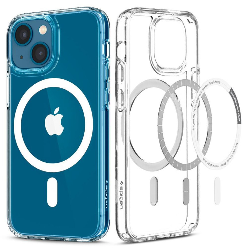Spigen Ultra Hybrid Mag dėklas su MagSafe iPhone 13 mini - baltas