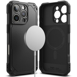 „Ringke Rugged Gear MagSafe iPhone 16 Pro“ dėklas – juodas