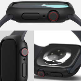 „Ringke Slim“ 2 dėklų pakuotė, skirta „Apple Watch 10“ (46 mm) – skaidri ir matinė juoda