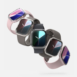 „Ringke Slim“ 2 dėklų pakuotė, skirta „Apple Watch 10“ (46 mm) – skaidri ir matinė juoda
