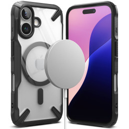 „Ringke Fusion X MagSafe“ dėklas, skirtas „iPhone 16“ – juodas
