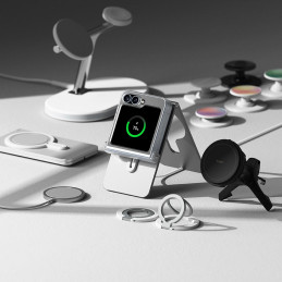 „Ringke Slim Hinge MagSafe“ dėklas, skirtas „Samsung Galaxy Z Flip 6“ – skaidrus matinis