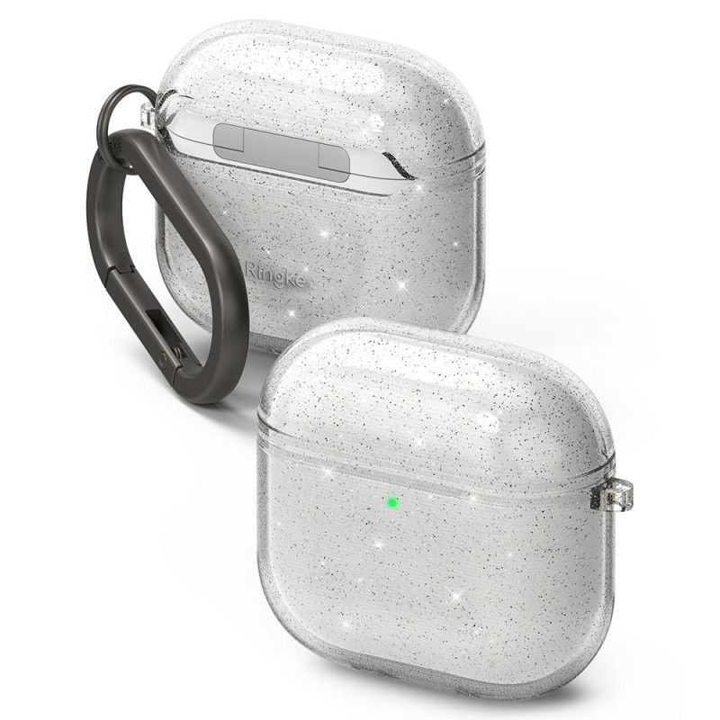 „Ringke Air Case“, skirtas „Apple AirPods 4“ ausinėms – skaidrus, blizgus