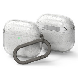 „Ringke Air Case“, skirtas „Apple AirPods 4“ ausinėms – skaidrus, blizgus