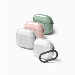 „Ringke Air Case“, skirtas „Apple AirPods 4“ ausinėms – skaidrus, blizgus