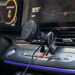 „Ringke Peltier QI2 MagSafe 15W“ belaidis automobilinis įkroviklis oro išleidimo angai – juodas