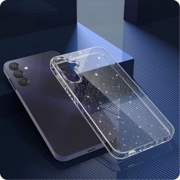 „Tech-Protect FlexAir“ dėklas, skirtas „Samsung Galaxy S25 Ultra“ – skaidrus su blizgučiais