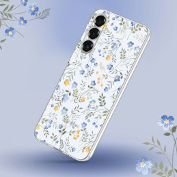 „Tech-Protect FlexAir“ dėklas, skirtas „Samsung Galaxy S25“ – ramunės su lapais