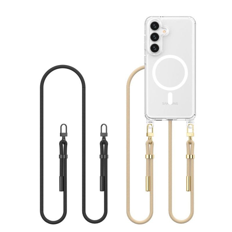 „Tech-Protect FlexAir Chain MagSafe“ dėklas, skirtas „Samsung Galaxy S25“ – juodai smėlio spalvos
