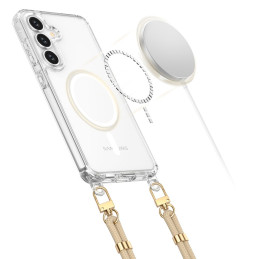 „Tech-Protect FlexAir Chain MagSafe“ dėklas, skirtas „Samsung Galaxy S25“ – juodai smėlio spalvos