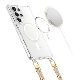 „Tech-Protect FlexAir Chain MagSafe“ dėklas, skirtas „Samsung Galaxy S25 Ultra“ – juodas-smėlinis