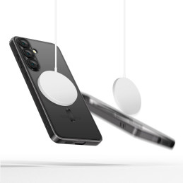 „Tech-Protect MagMat MagSafe“ dėklas, skirtas „Samsung Galaxy S25+“ – skaidriai juodas