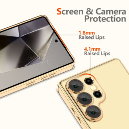 „Tech-Protect MagFlex MagSafe“ dėklas, skirtas „Samsung Galaxy S25 Ultra“ – permatomas auksinis