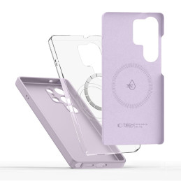 „Tech-Protect“ skysto silikono „MagSafe“ dėklas, skirtas „Samsung Galaxy S25+“ – violetinis
