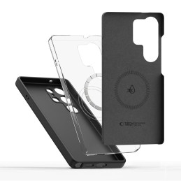 „Tech-Protect“ skysto silikono „MagSafe“ dėklas, skirtas „Samsung Galaxy S25 Ultra“ – violetinis