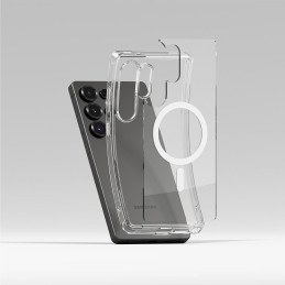 „Ringke Fusion MagSafe“ dėklas, skirtas „Samsung Galaxy S25 Ultra“ – skaidrus