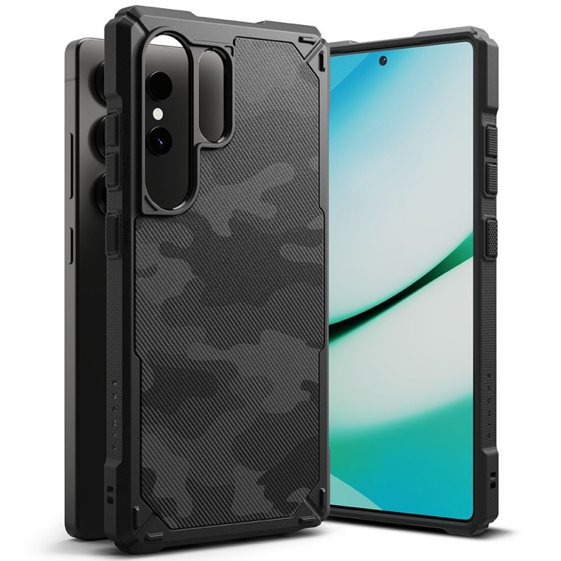 „Ringke Rugged Gear“ dėklas, skirtas „Samsung Galaxy S25 Ultra“ – juodas kamufliažinis