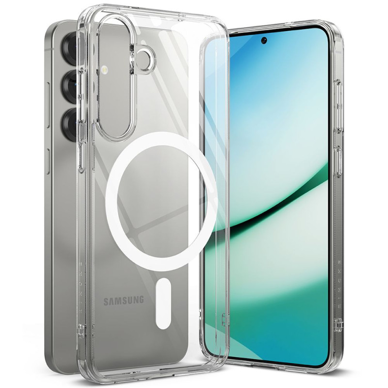 „Ringke Fusion MagSafe“ dėklas, skirtas „Samsung Galaxy S25+“ – skaidrus