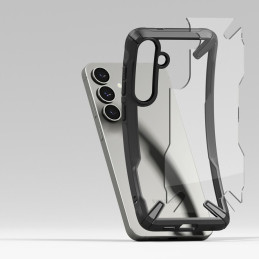 „Ringke Fusion X“ dėklas, skirtas „Samsung Galaxy S25“ – juodas