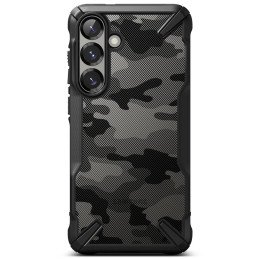 „Ringke Fusion X“ dėklas, skirtas „Samsung Galaxy S25“ – juodas kamufliažinis
