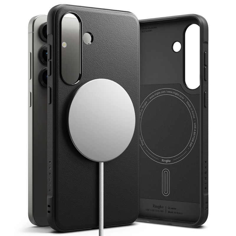 „Ringke Onyx MagSafe“ dėklas, skirtas „Samsung Galaxy S25“ – juodas