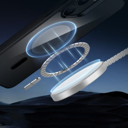 ESR Classic Hybrid Halolock MagSafe dėklas, skirtas Samsung Galaxy S25+ – skaidriai juodas