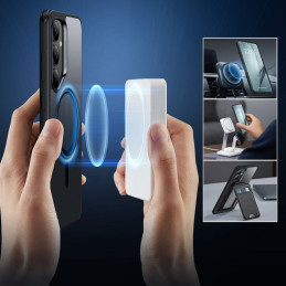 ESR Classic Hybrid Halolock MagSafe dėklas, skirtas Samsung Galaxy S25+ – skaidriai juodas