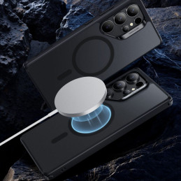 ESR Classic Hybrid Halolock MagSafe dėklas, skirtas Samsung Galaxy S25 Ultra – permatomas juodas