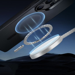 ESR Classic Hybrid Halolock MagSafe dėklas, skirtas Samsung Galaxy S25 Ultra – permatomas juodas