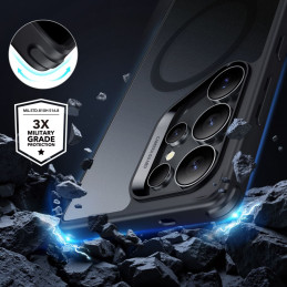 ESR Classic Hybrid Halolock MagSafe dėklas, skirtas Samsung Galaxy S25 Ultra – permatomas juodas