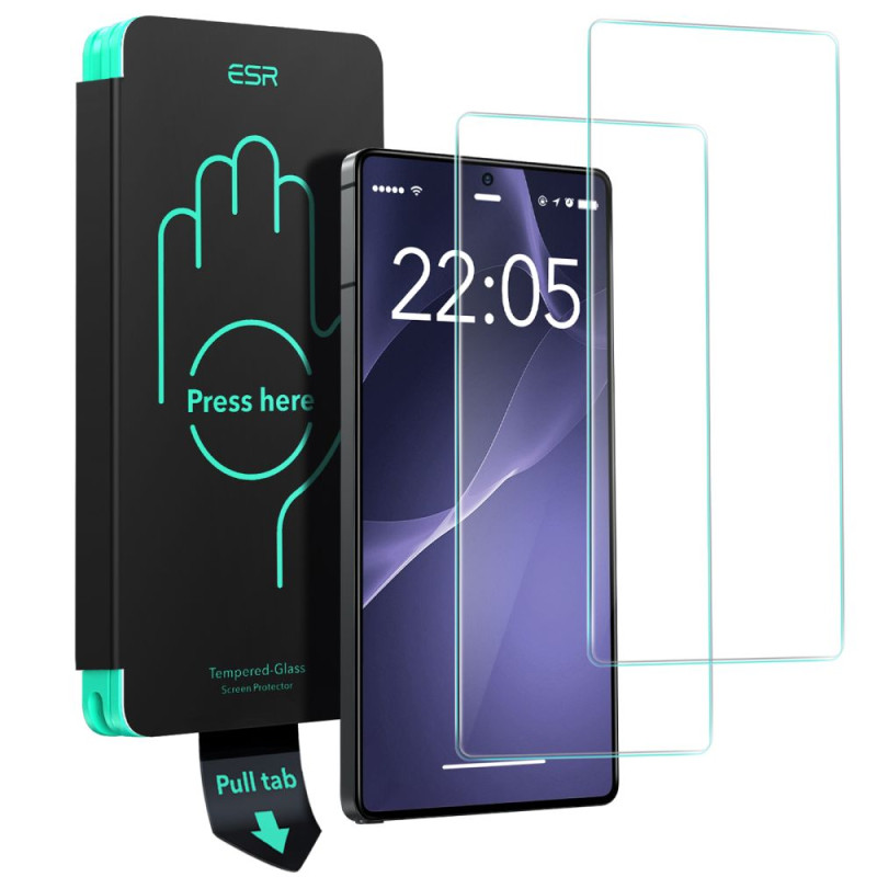 ESR grūdinto stiklo 2 vnt. pakuotė, skirta „Samsung Galaxy S25 Ultra“ - skaidrus