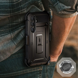 „Supcase Unicorn Beetle Pro“ 2 vnt. dėklų, skirtų „Samsung Galaxy S25“ – juodas