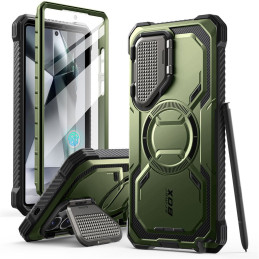 „Supcase IBLSN Armorbox Mag“ dėklas, skirtas „Samsung Galaxy S25 Ultra“ – alyvuogių spalvos
